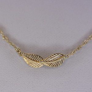 Act II Gold Tone Leaves Choker Necklace 16" L